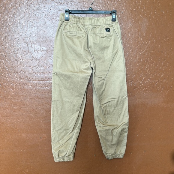 Converse Casual High-Rise Cotton Drawstring Joggers Women’s Pants XS Khaki - Picture 3 of 9